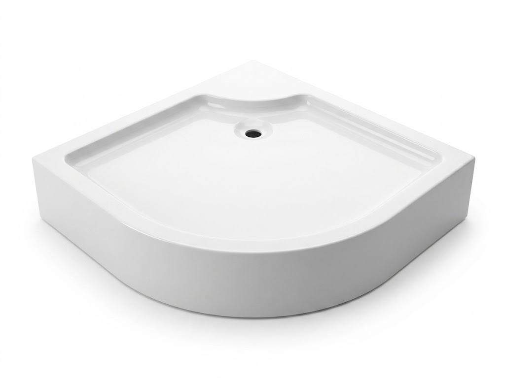 Ideal standard Corner shower tray with panel 90 × 90 cm White