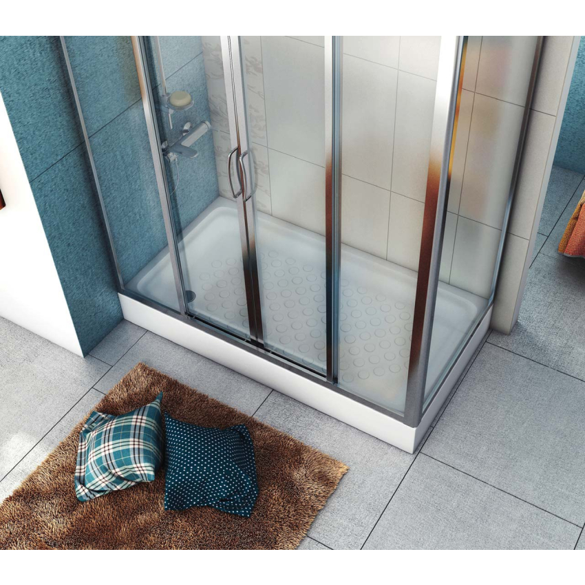 Ideal standard Rectangular shower tray with panel 70 × 120 × 17 cm White