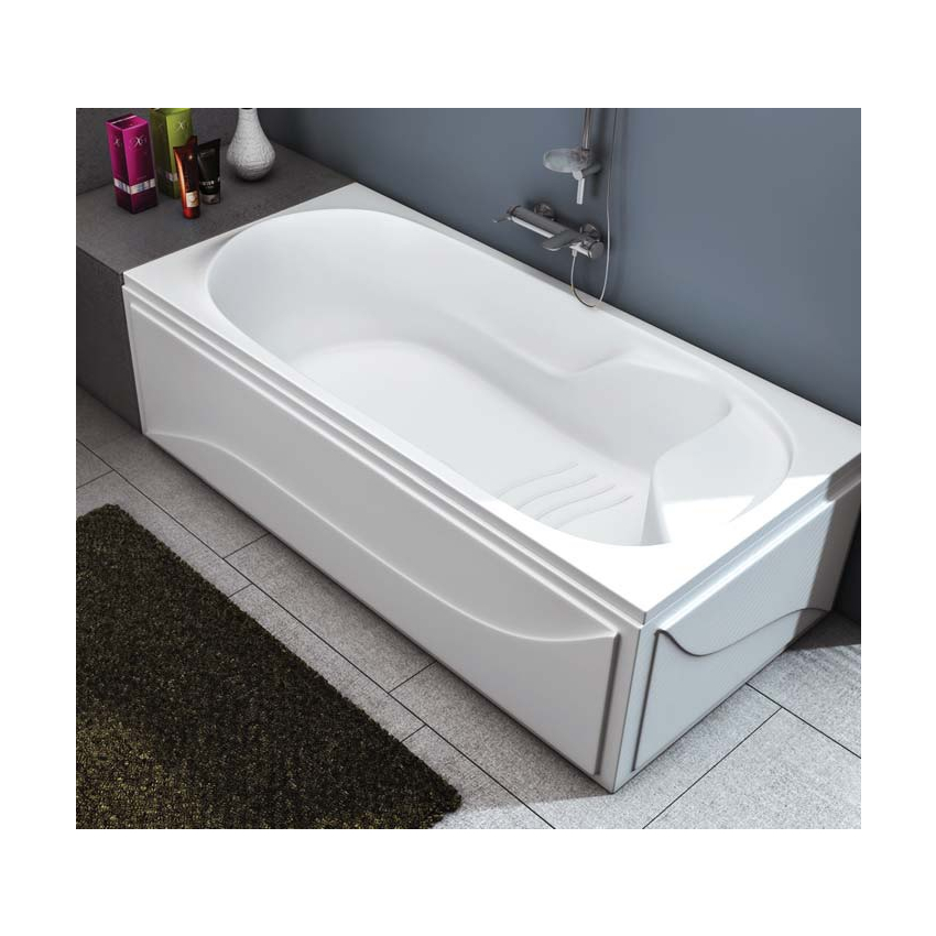 Ideal standard Space bathtub with seat and side panel 80 × 180 cm White