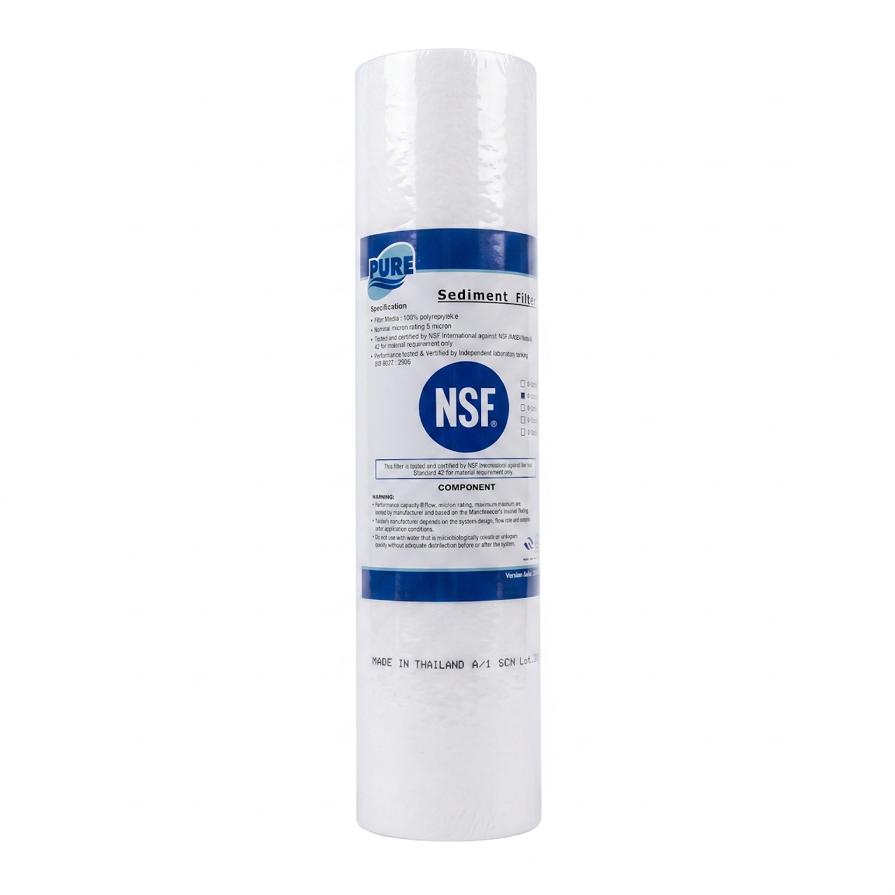 Pure Polypropylene Filter Cartridge 91010 Thailand