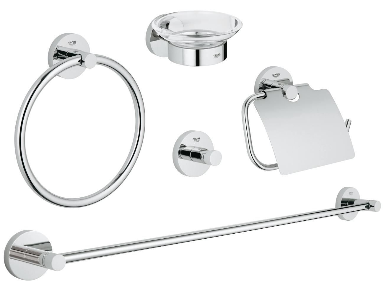Grohe Essential Cosmopolitan Accessory Set 5-in-1 Chrome 40344001