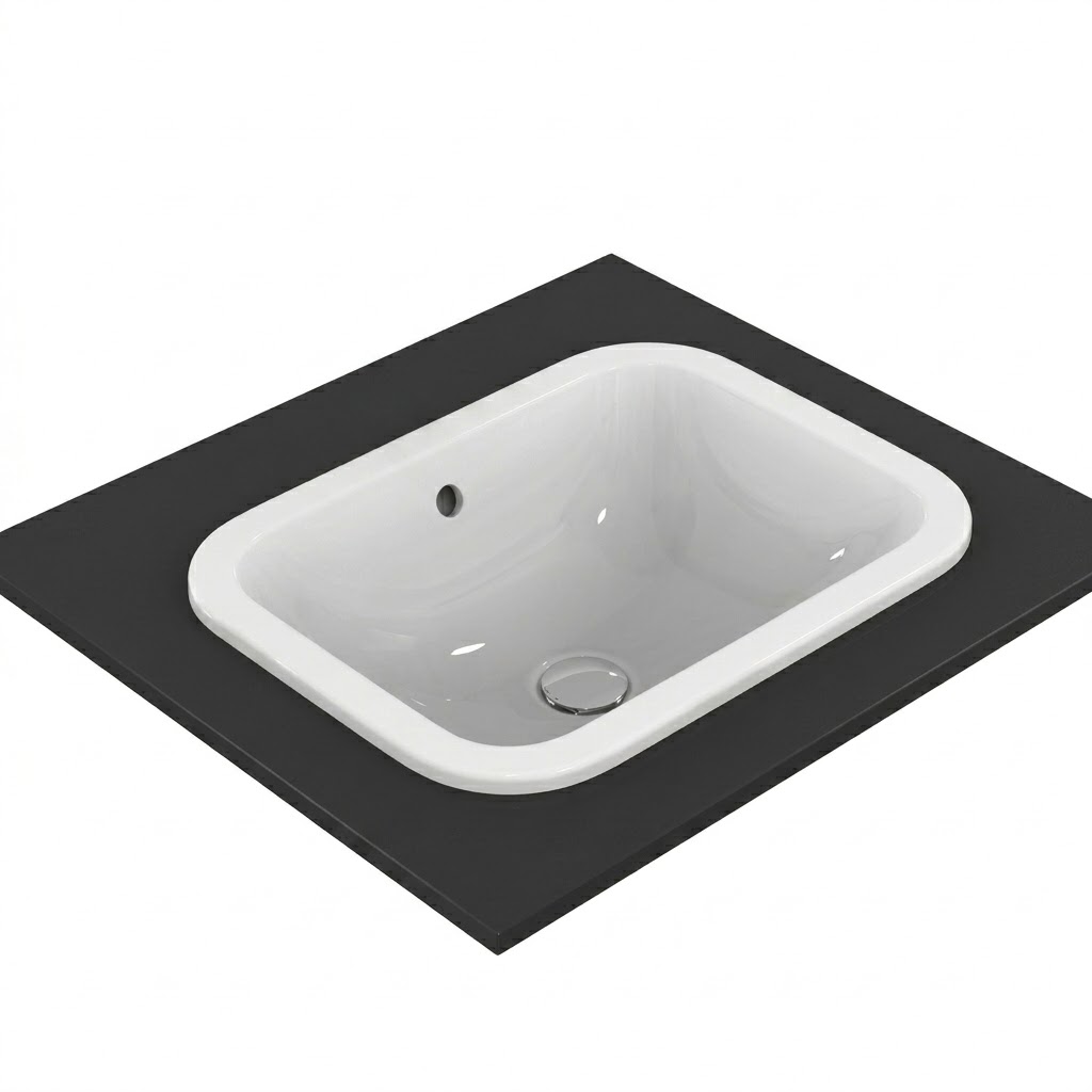 Ideal Standard Connect Rectangular Countertop Basin 41 × 58 cm White E 505901
