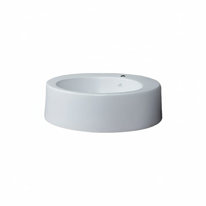 Sarreguemines Isola Over Top Washbasin with Tap Hole 49.5 cm Matte White