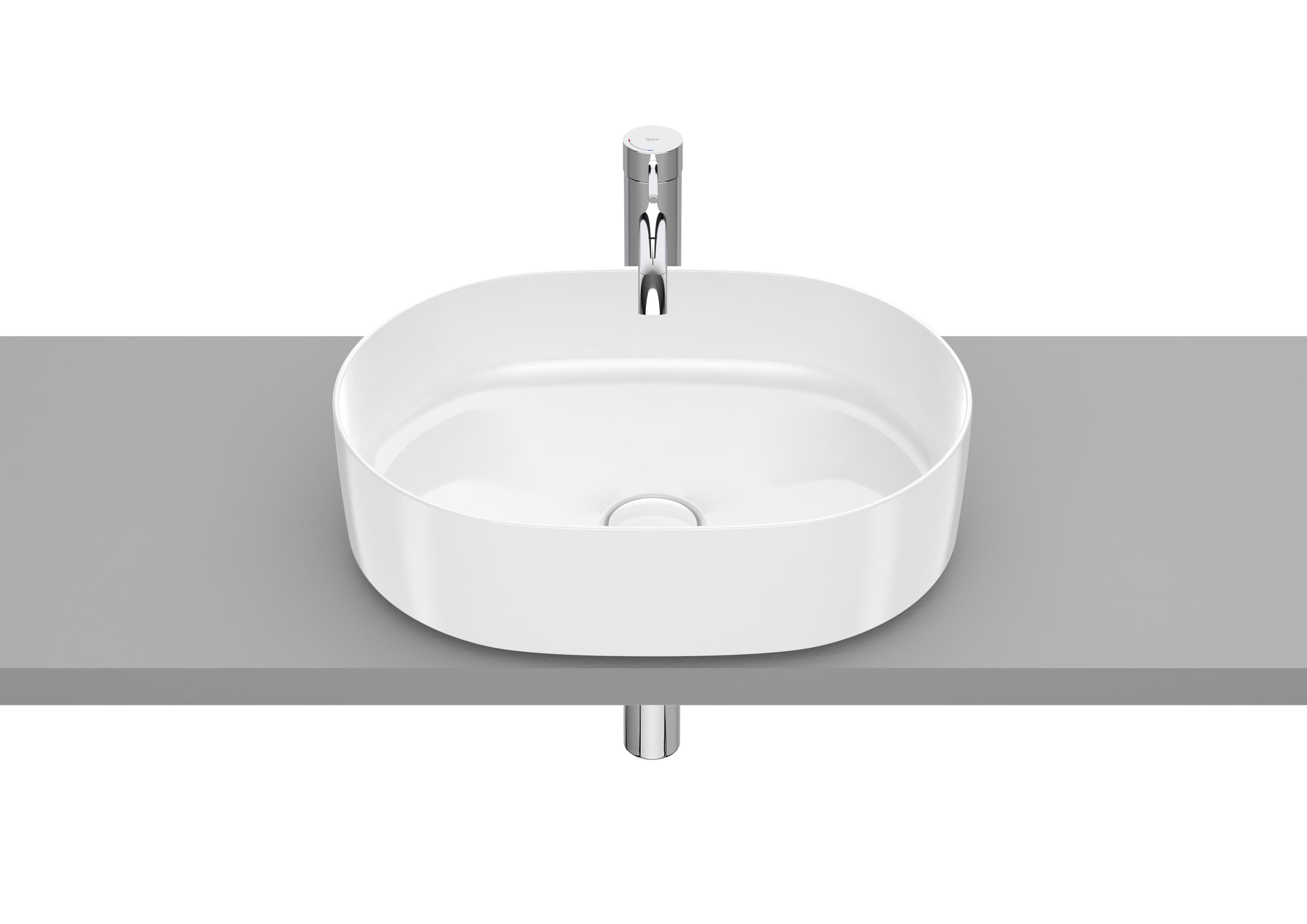 Roca Inspira Circle Over countertop basin 37 × 50 cm White A327520000