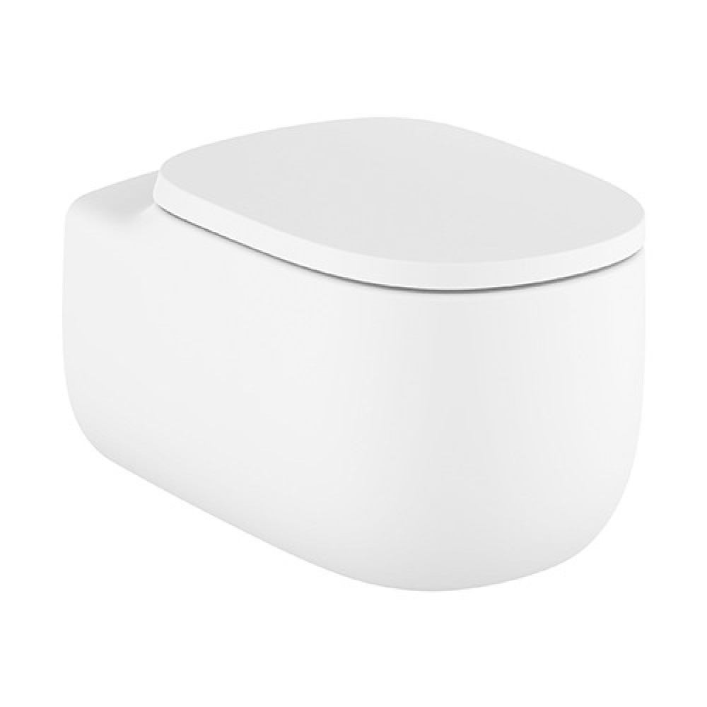 Roca Beyond Vitreous china wall-hung Rimless WC Matte White A3460BE620