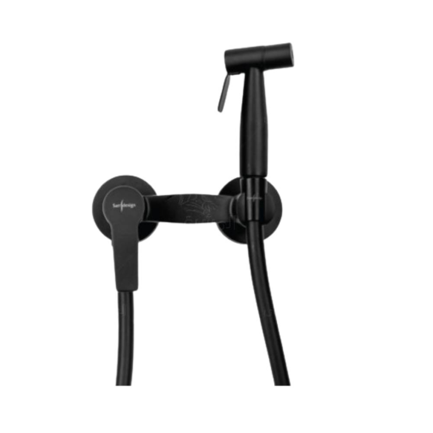 Sarrdesign Amazon bidet mixer with Shattaf 11 cm matte black SD 1137CBC