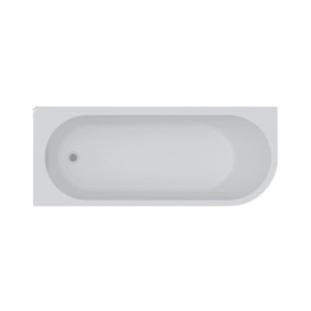 Duravit Santorini Seamless Bathtub left-hand 170 x 70 cm white with waste 806137000990000
