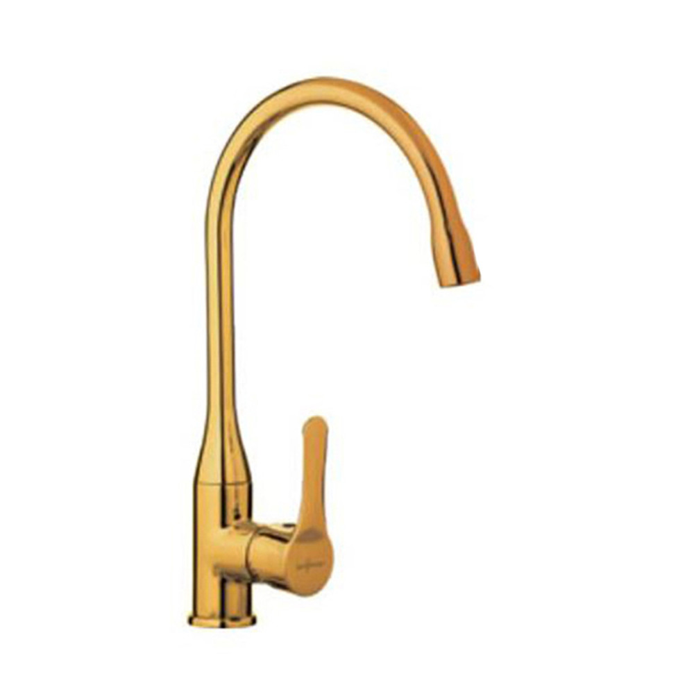 Sarrdesign Trinity High Kitchen Mixer - Glossy Gold