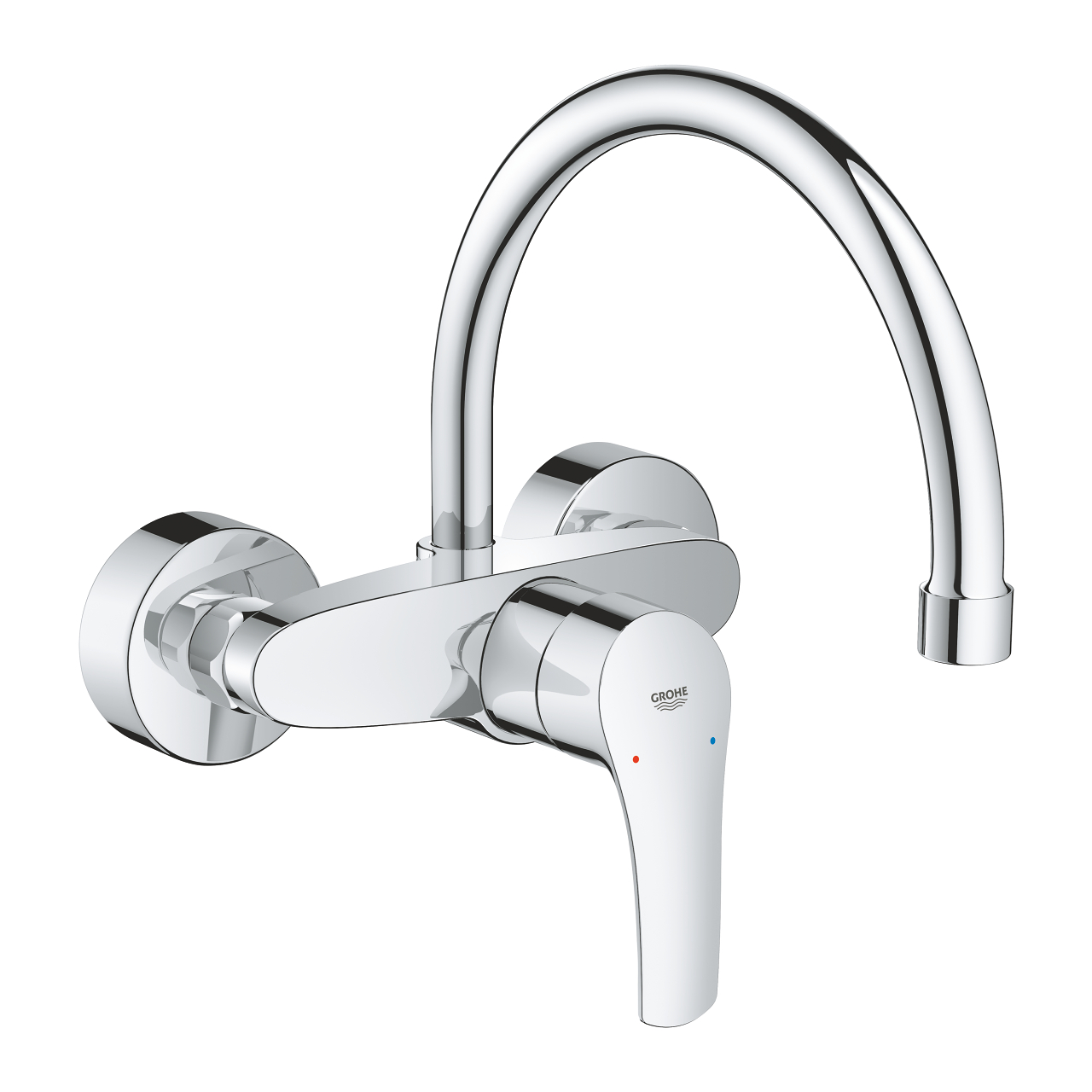 Grohe New Eurosmart Wall mounted Single-lever sink mixer 1/2″ Chrome 32482003