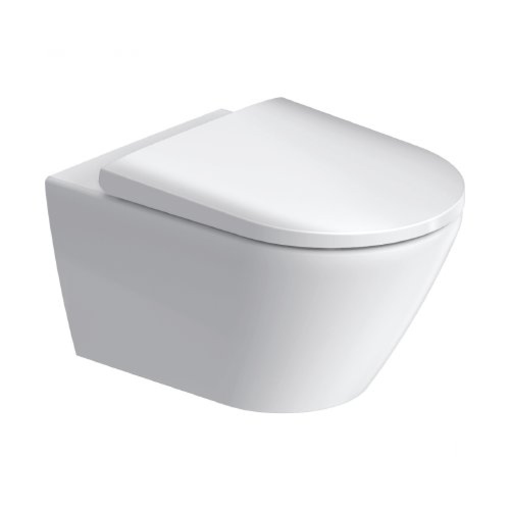 Duravit D-Neo Wall-hanging toilet White, Rimless, without valve 2577490075