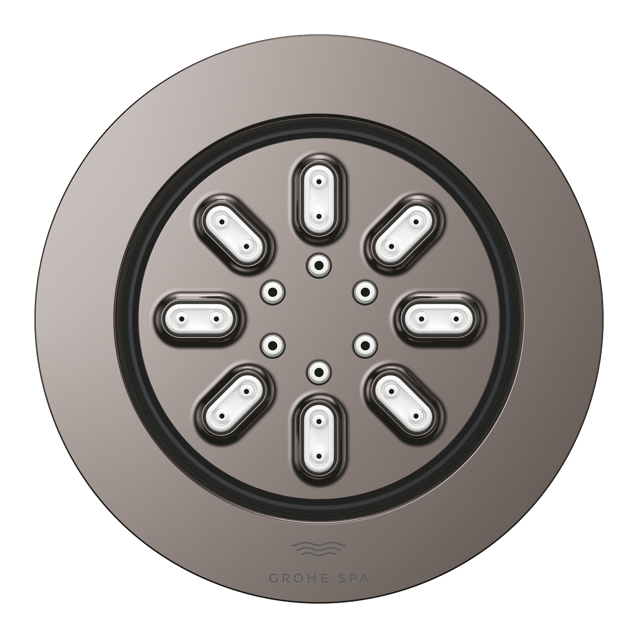 Grohe Round Shower jet Concealed including burial body glossy - hard graphite