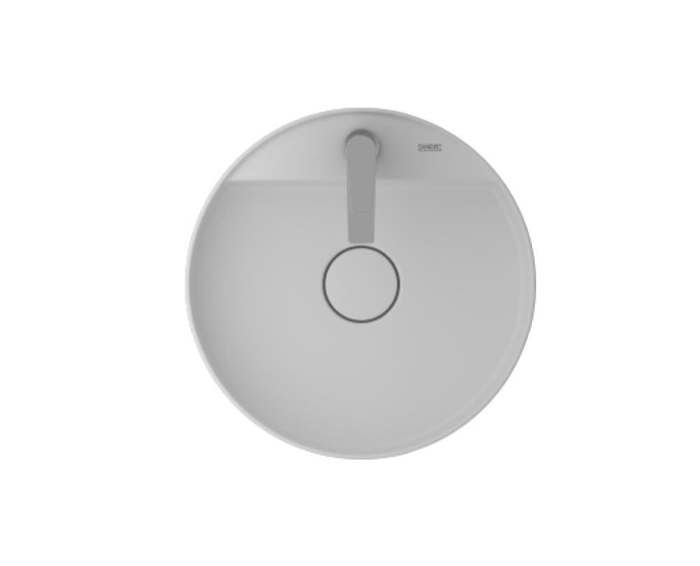 Sanipure Titan Overtop WashBasin 48 cm with Mixer Hole White 0374480000