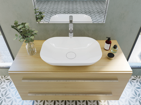 Sanipure Eros Over Top WashBasin 40 x 60 Cm White 0374600000