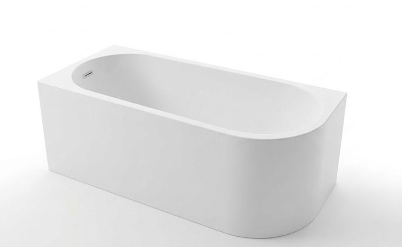 Sanipure claro Right Seamless Bathtub 75 x 170 cm White 00100230001