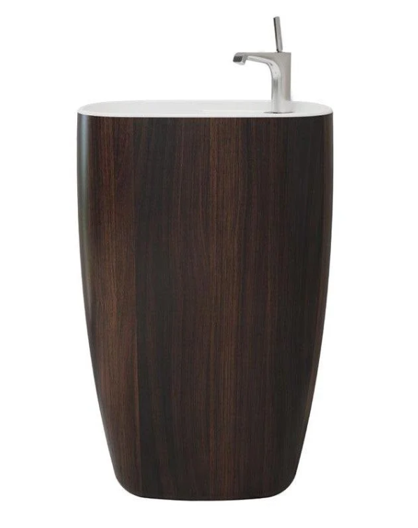 Sanipure Gardner Floor-Standing Washbasin 43.9 × 57 cm Walnut Motley 00160003100