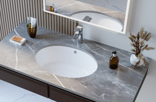 Sanipure Hydra Under Top Oval Washbasin 37 × 51 cm White 0388510000
