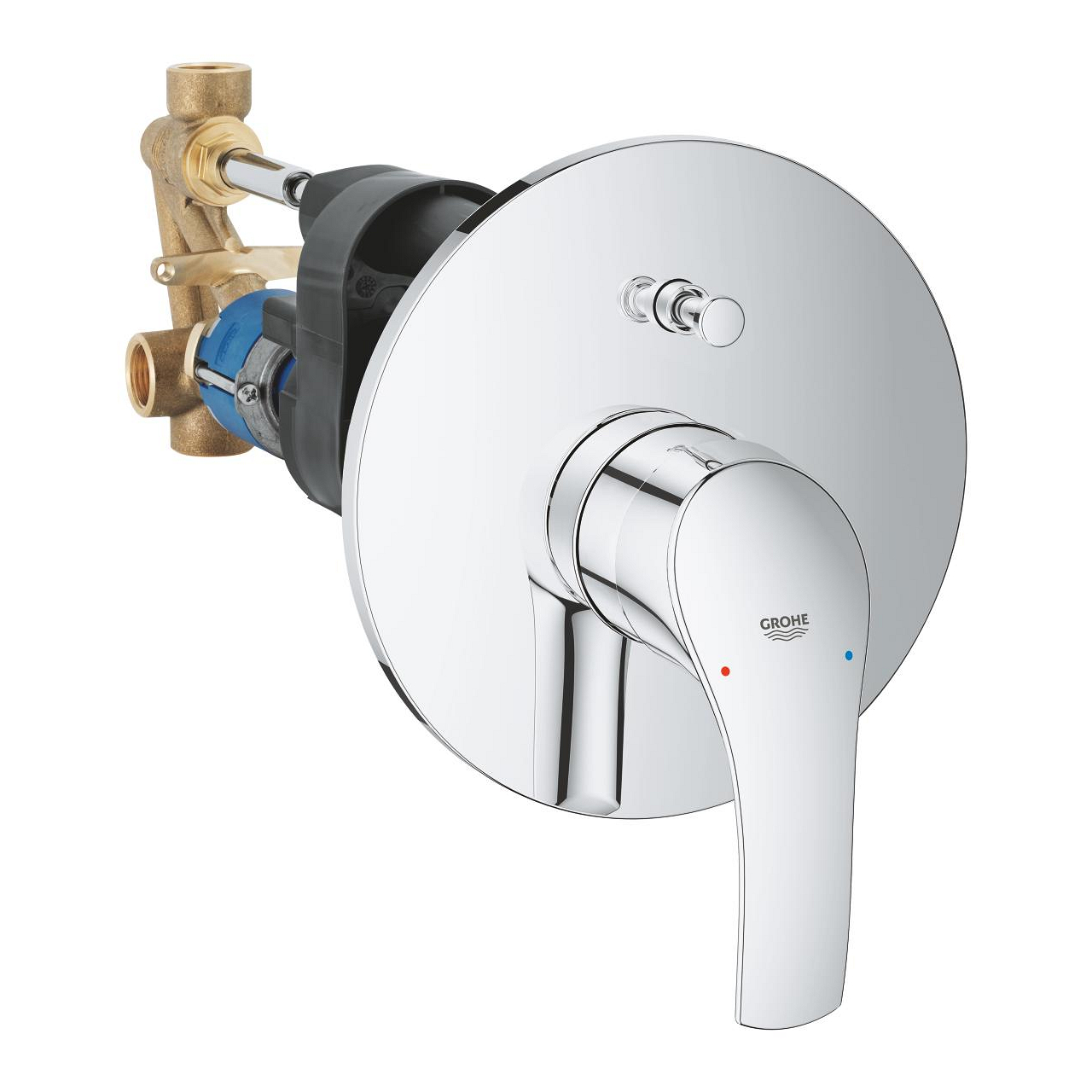 Grohe Eurosmart Concealed Bathtub Mixer Plate with Diverter including Body Circular Chrome 33305002
