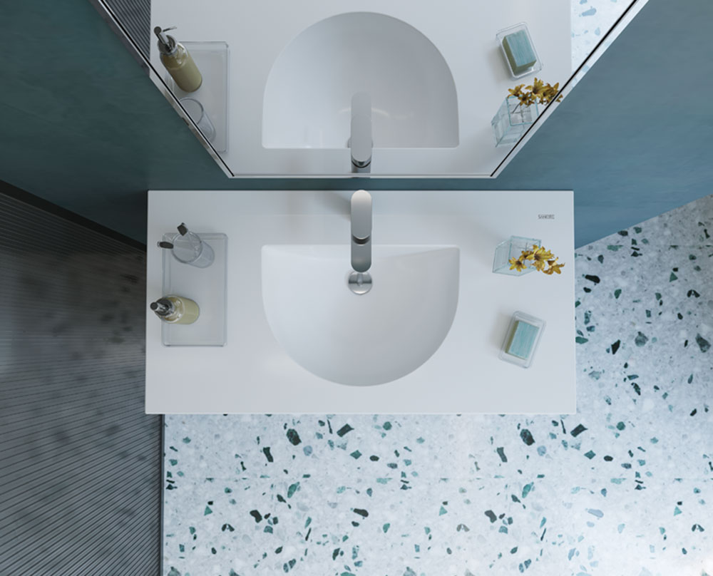Sanipure Titan Furniture Washbasin 55 x 105 Cm White 2621100000