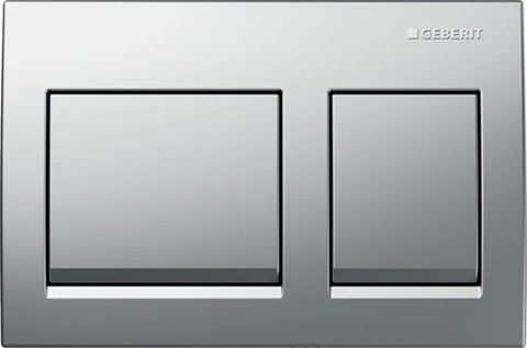Geberit Alpha 35 Chrome Glossy Square Dual Flush Plate 115045215