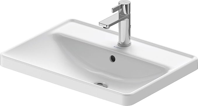 Duravit D-Neo Countertop basin 45.5 × 56.5 cm White, with tap hole 0357600027