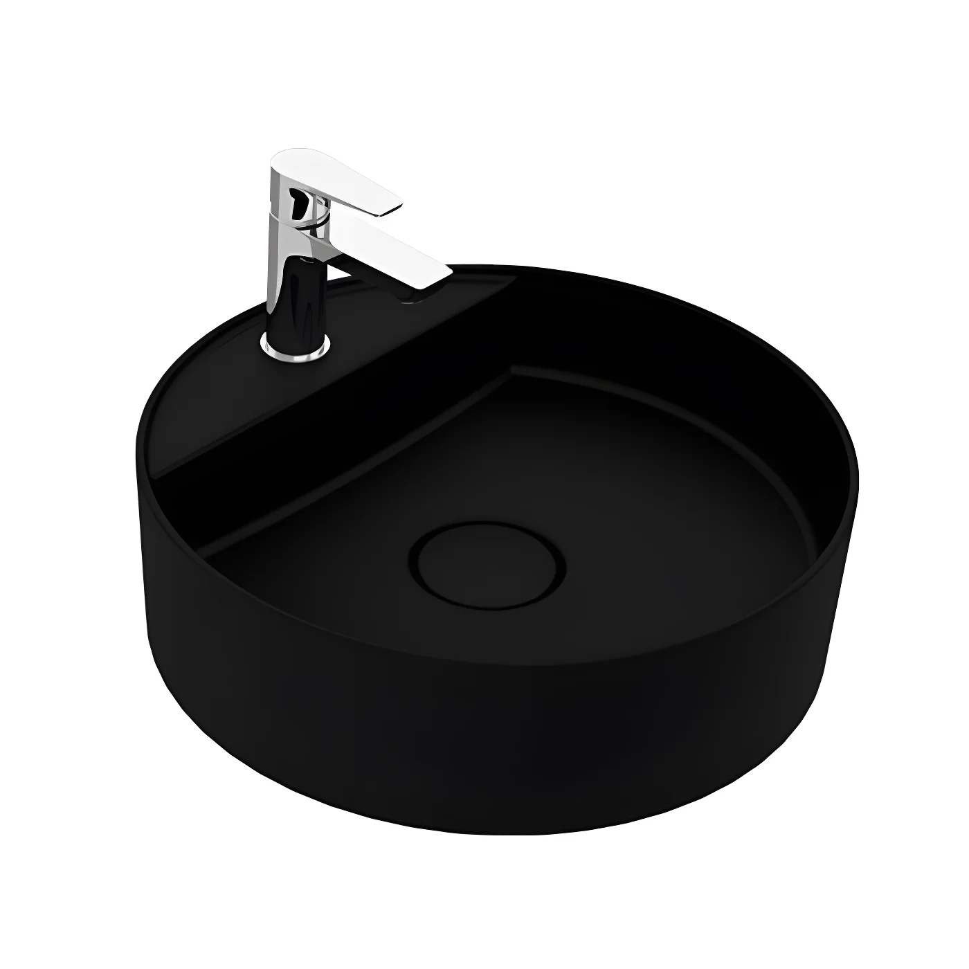 Sanipure Titan Over Top WashBasin 48 Cm Matte Black 0374480900