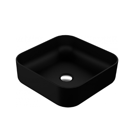 Sanipure Ovona-Hermes Over Top Washbasin 39 × 39 cm Matte Black 4503390900