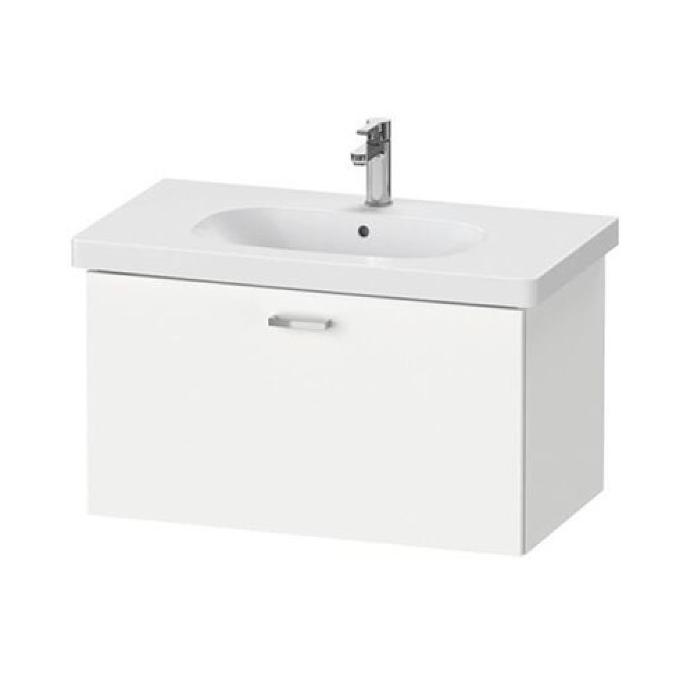 ديورافيت وحده اكس بيز XB 607102222 خشبى ابيض لامع 45.8 × 80 سم 1 درج لحوض دى كود 85 سم