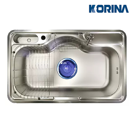 Korina Kitchen Sink HJISP 850F Korean 51.5 x 85 cm Flat 0.7 mm With drain SJLP PUR