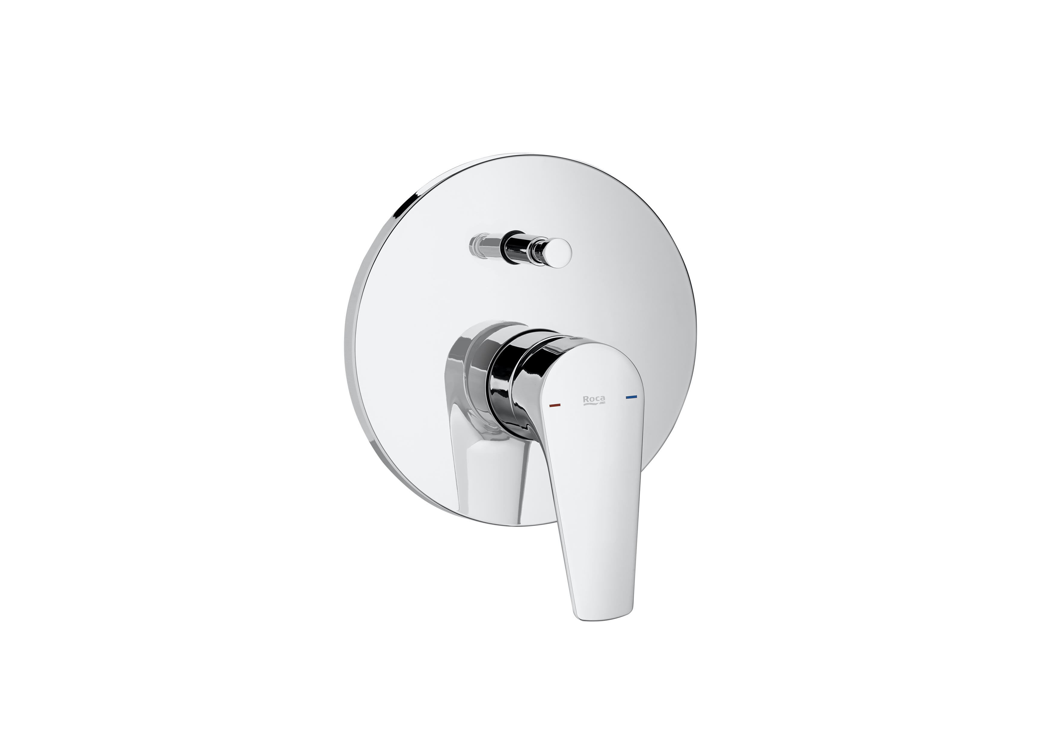 Roca Atlas Built-in bath-shower mixer with diverter including body Chrome A5A0690C00