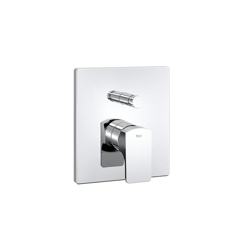 Roca L 90 Built-in bath-shower mixer with automatic diverter including body Chrome A5A0B01C00