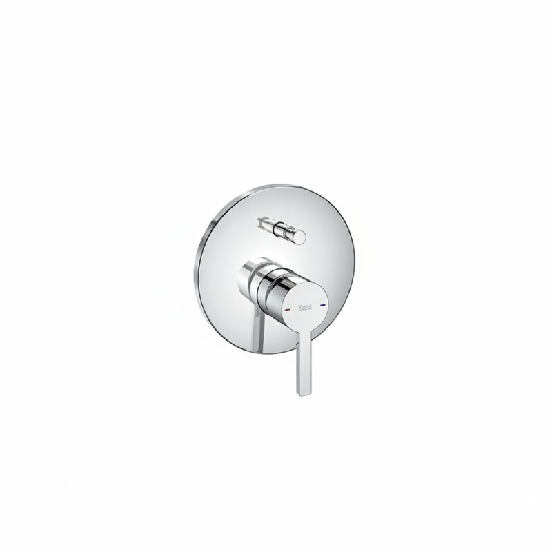 Roca Naia Built-in bath-shower mixer with automatic diverter - Chrome