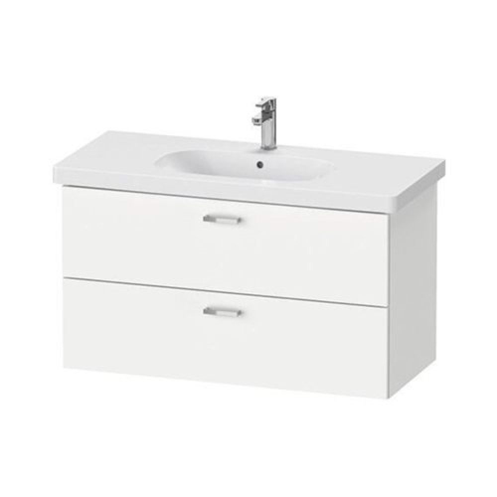 Duravit XBase Unit 45.8 × 100 cm 2 Drawer for D-Code Basin 105 cm Glossy White Wood XB 619302222