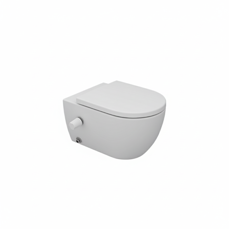 Sanipure vega Wall-hanging toilet Seat White 2503490078