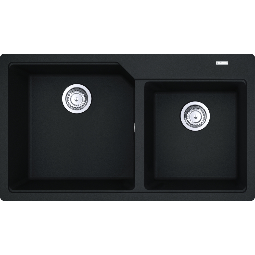 Franke Granite Kitchen Sink 86 x 50 cm UBG 2 Slot with drain Black 1140686775