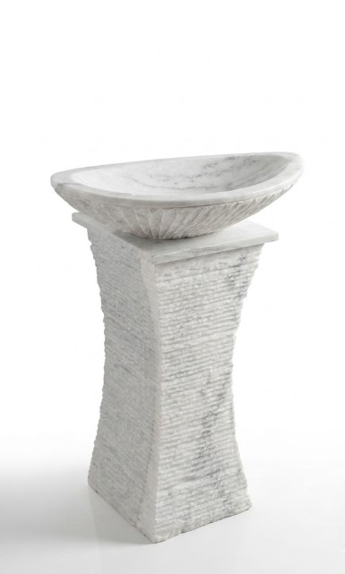 El Nada With Pedestal Washbasin with Waste Standard White MR 880