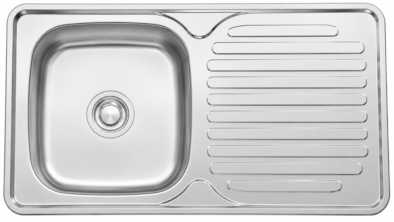 Korina Kitchen Sink 48x87 cm 0.7 mm with Waste ISS 870