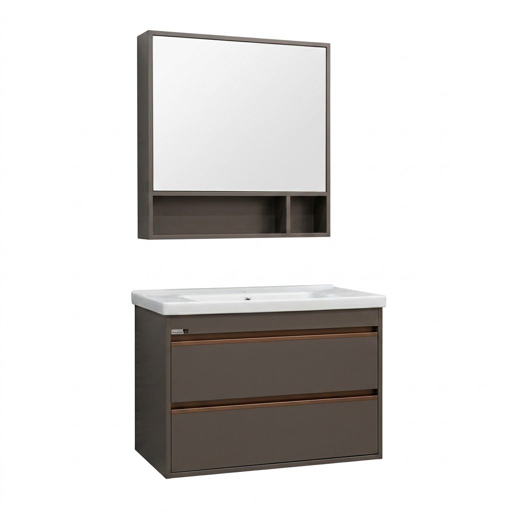 Waterproof unit AR 901 boardium with mirror for 80 cm basin Grey