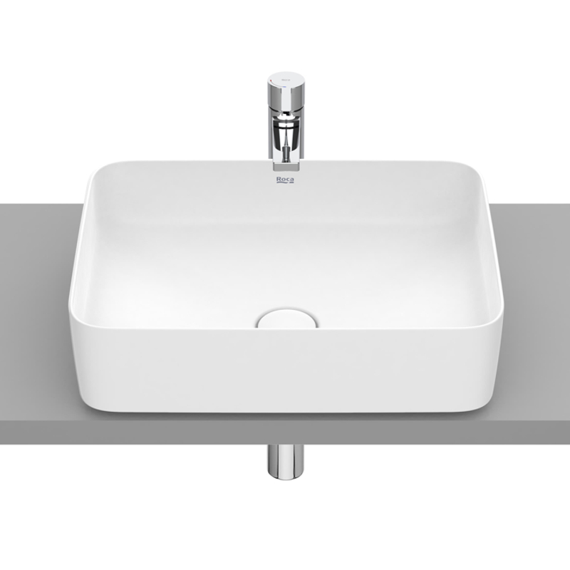 Roca Inspira Square Over countertop basin 37 × 50 cm Matte White A327530620