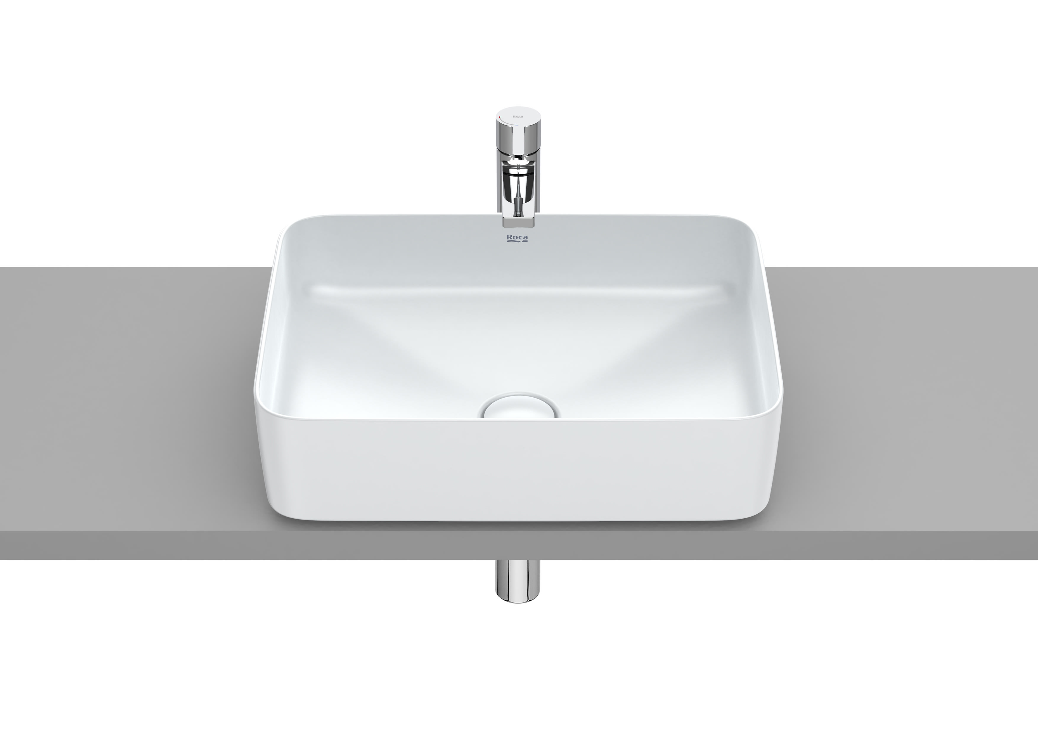 Roca Inspira Square Over countertop basin 37 × 50 cm Pearl Grey A327530630