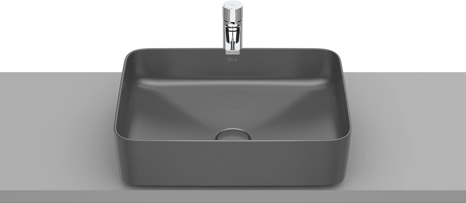 Roca Inspira Square Over countertop basin 37 × 50 cm Onyx Dark Grey A327530640