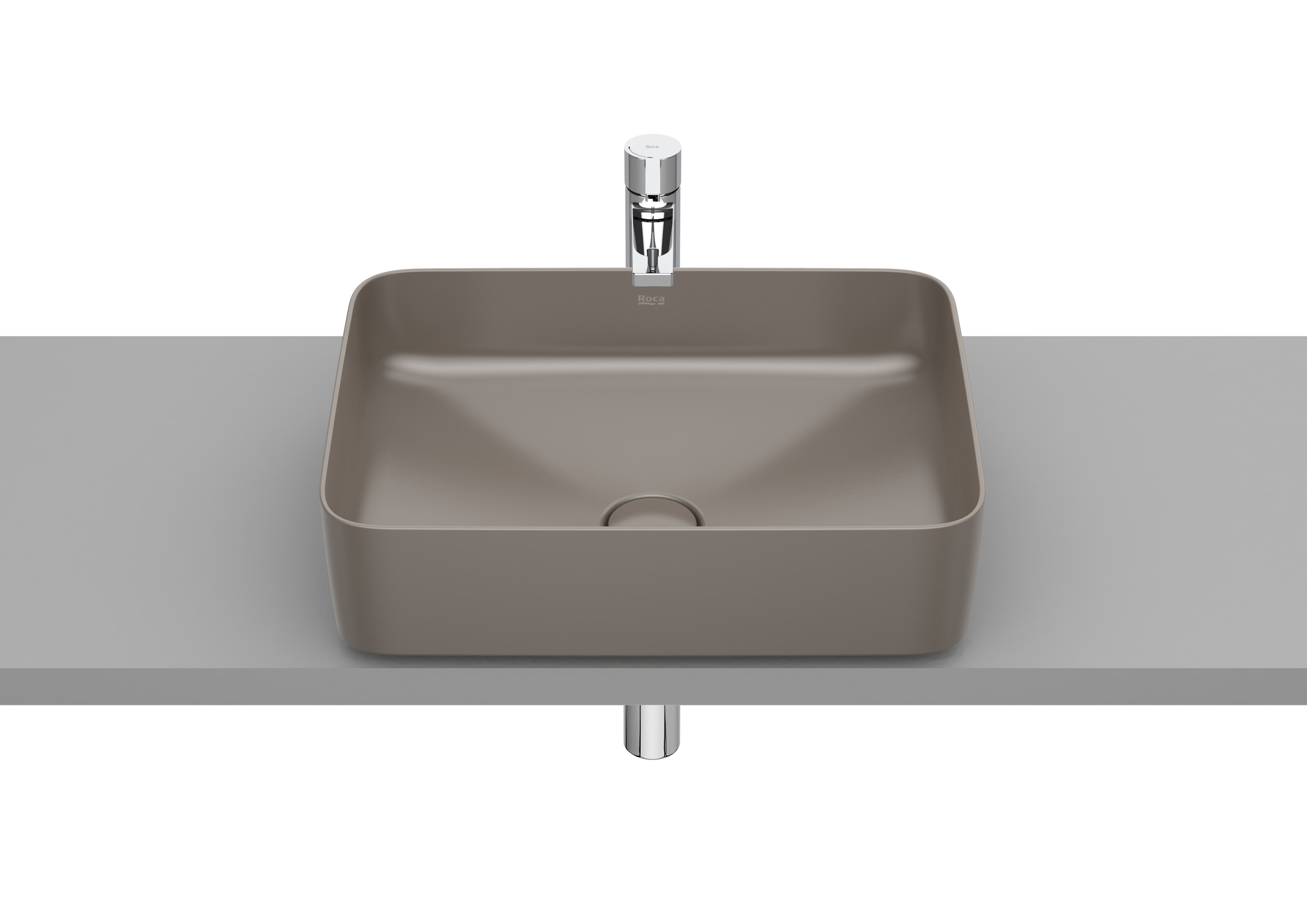 Roca Inspira Square Over countertop basin 37 × 50 cm Coffee A327530660