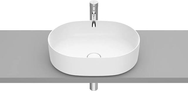 Roca Inspira Circle Over countertop basin 37 × 50 cm Matte White A327520620