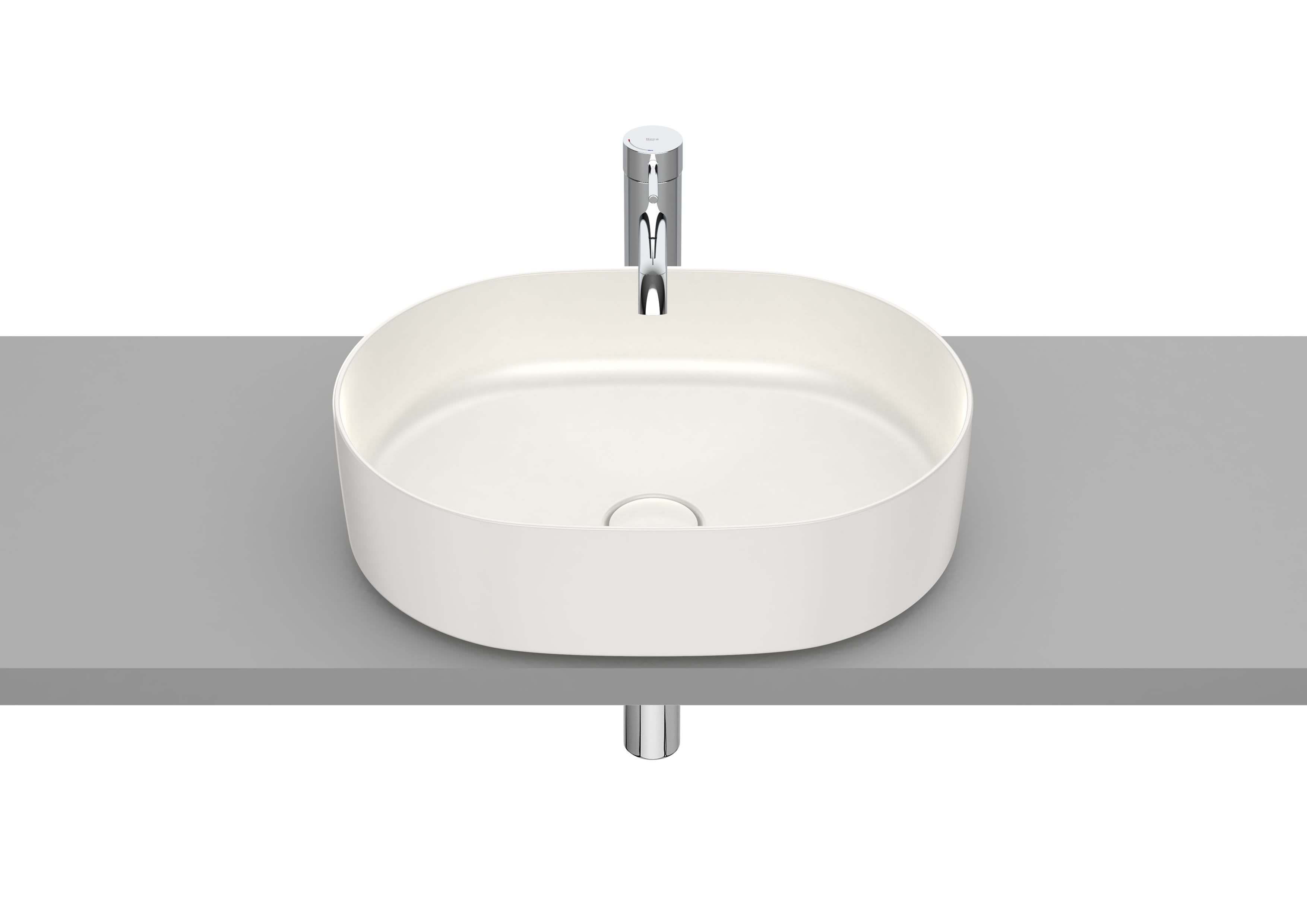 Roca Inspira Circle Over countertop basin 37 × 50 cm Beige A327520650
