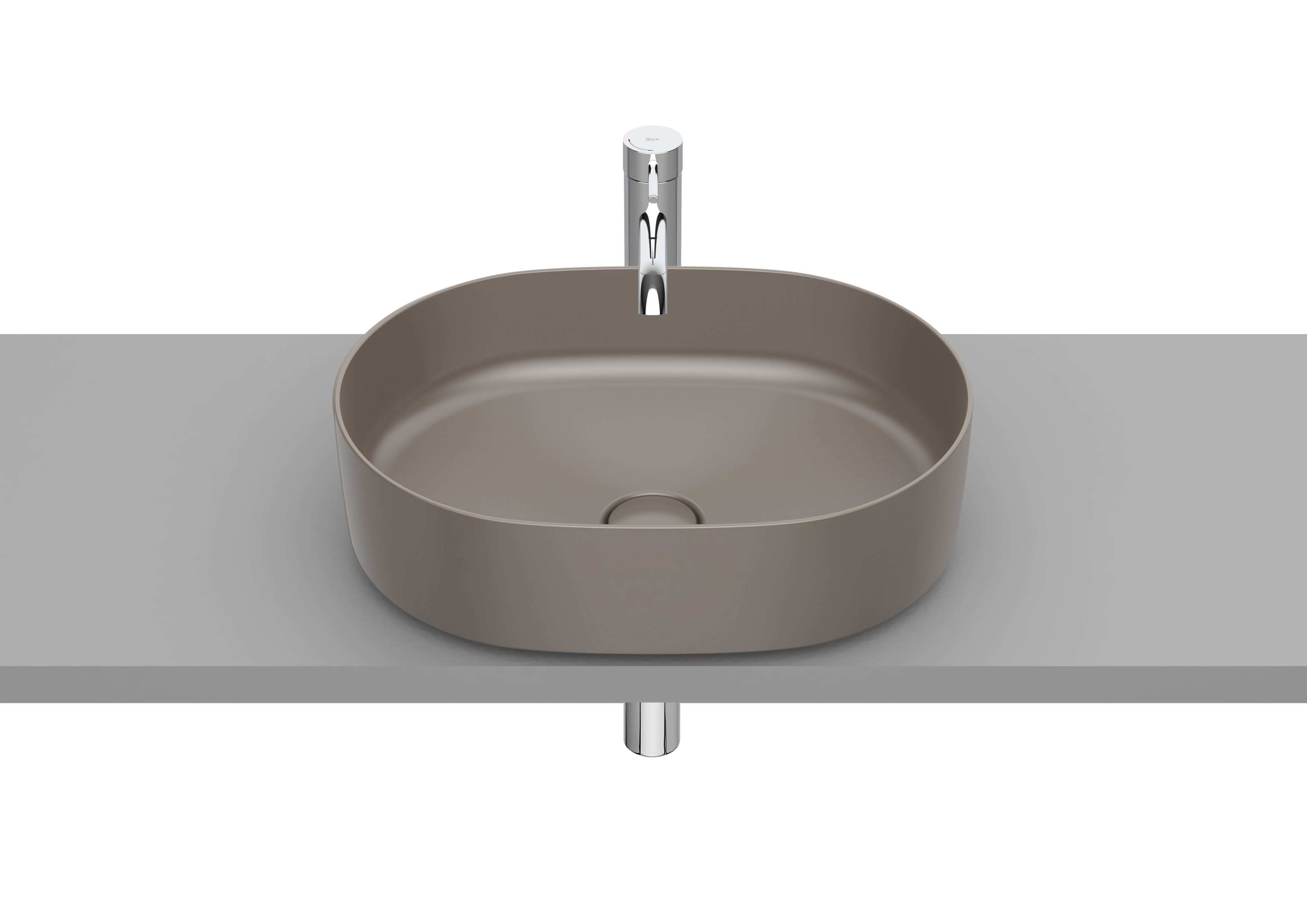Roca Inspira Circle Over countertop basin 37 × 50 cm Coffee A327520660