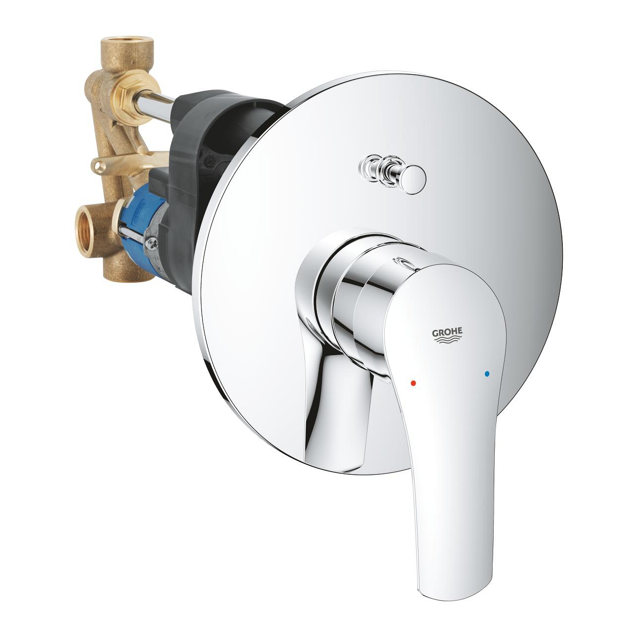 Grohe Eurosmart Concealed Bathtub Mixer Plate with Diverter including Body Circular Chrome 33305003