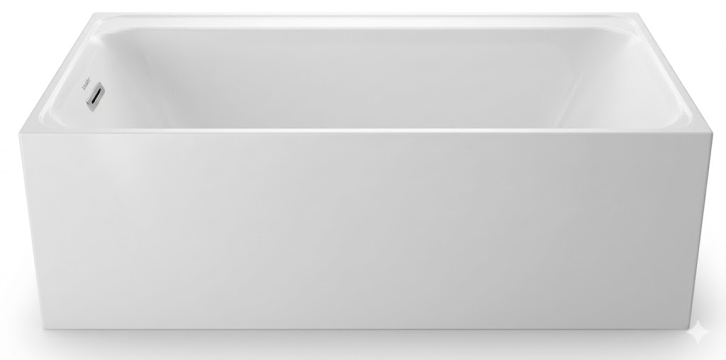 Duravit Emilia Seamless Bathtub 170 x 70 cm white 3-sided with left-hand waste 807121000995000
