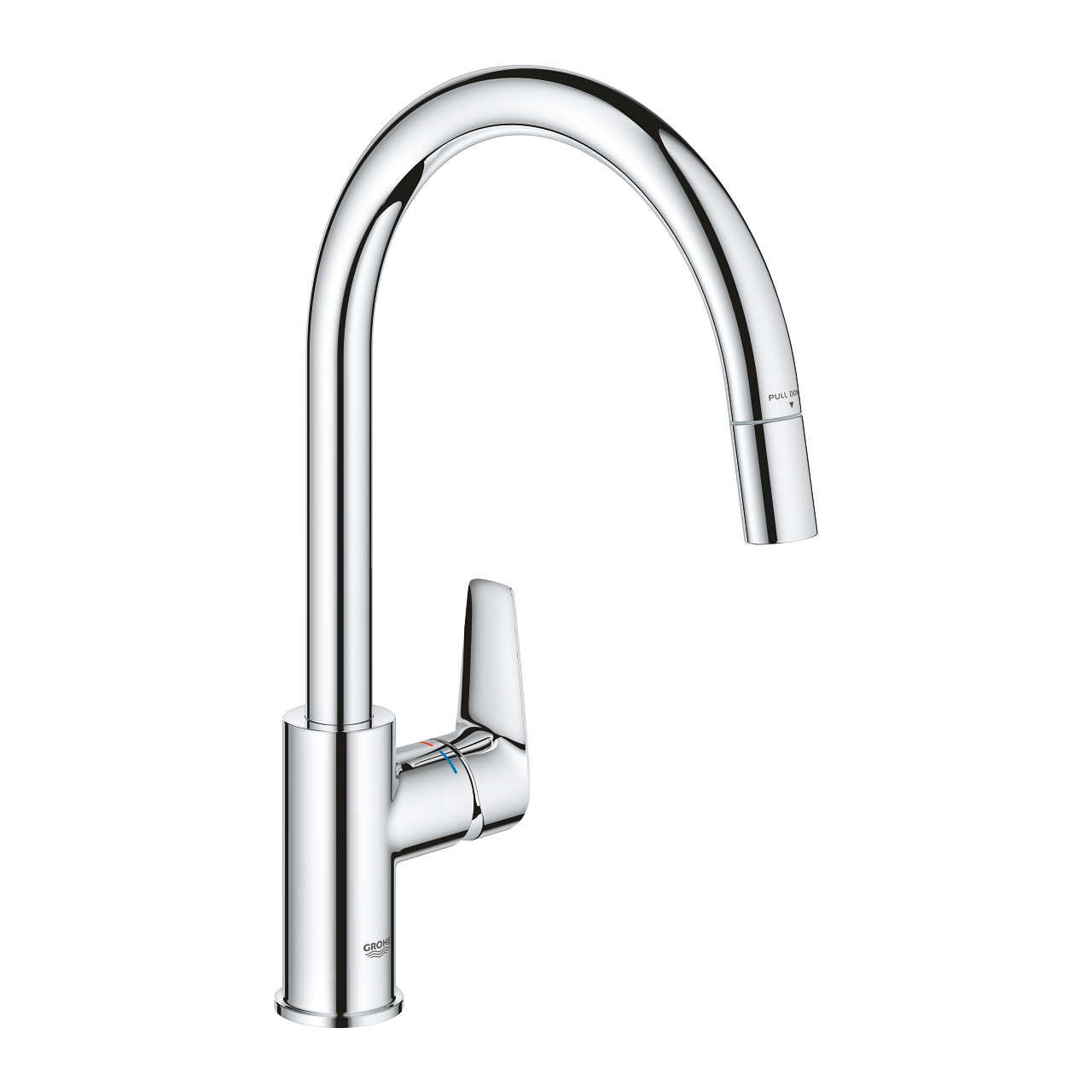Grohe BauEdge Kitchen Mixer with Pull-out Spray Chrome 30536000