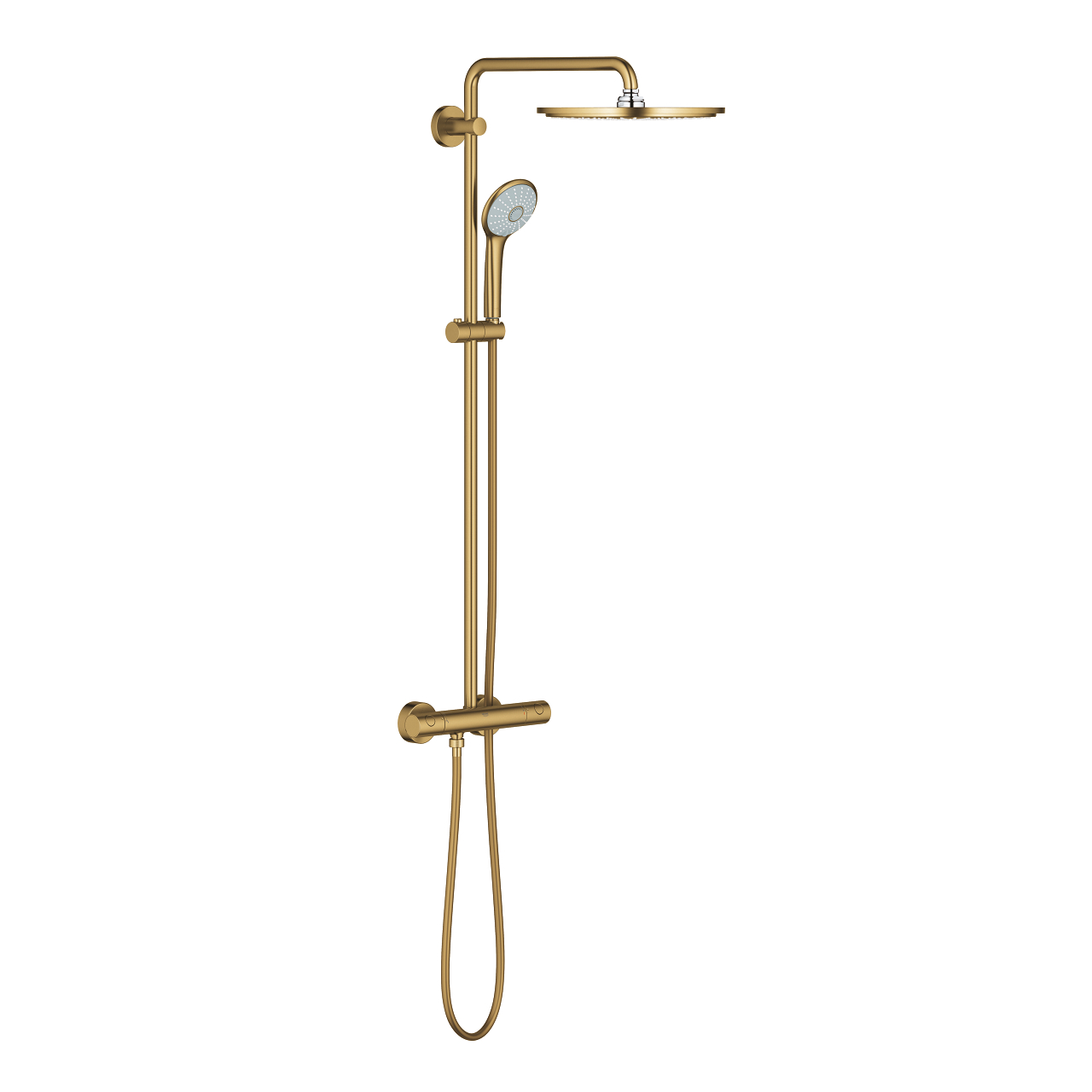 Grohe Euphoria System 310 Shower system with safety mixer for wall mounting 2 × 1 - Matte Gold