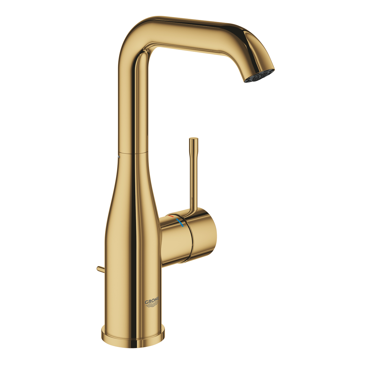Grohe New Essence Single-lever basin mixer 1/2″ L-Size - Glossy Gold