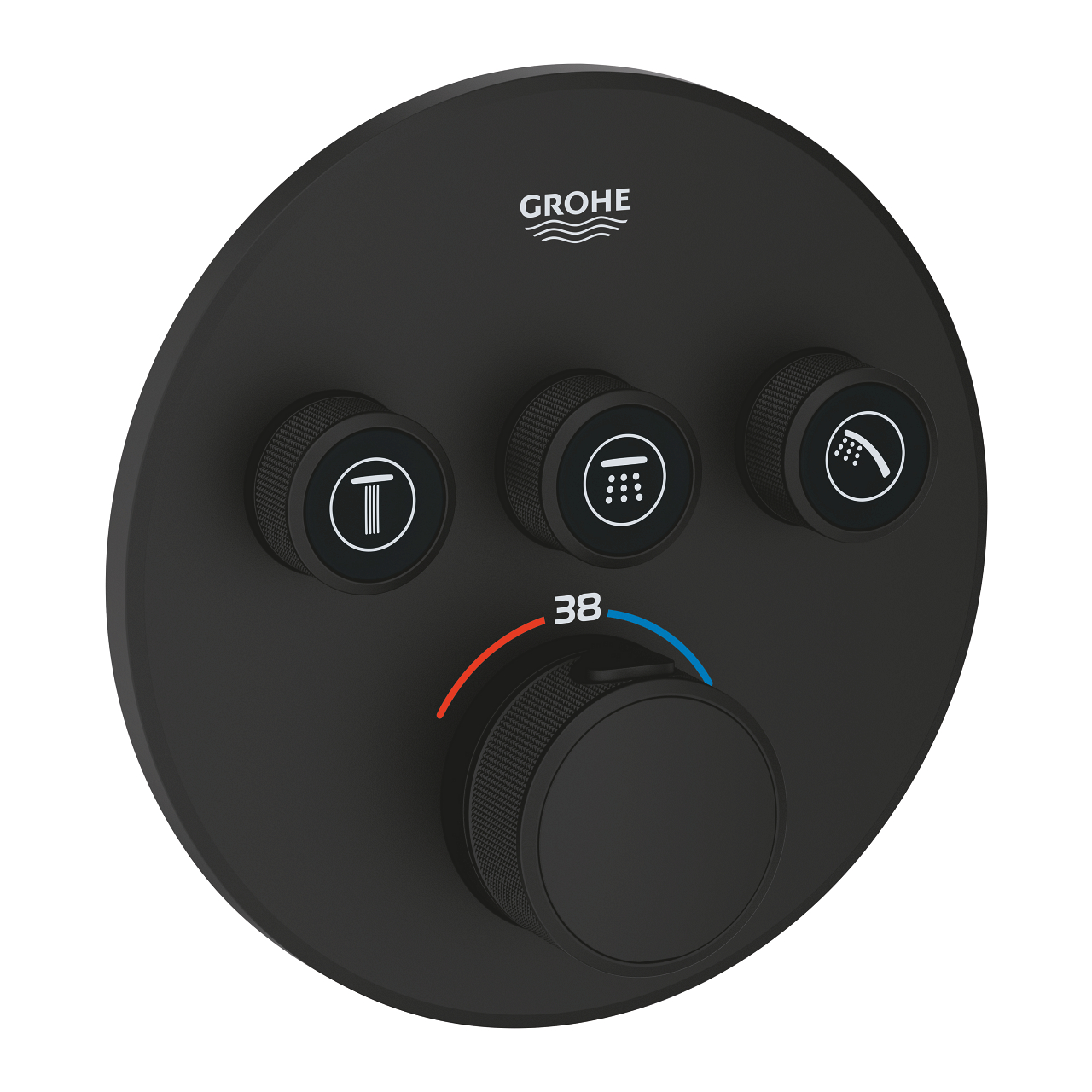 Grohe Grohtherm SmartControl Safety mixer for concealed installation with 3 valves Phantom Black 29508KF0